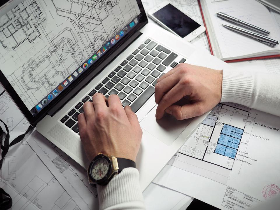 Designing a website over a set of building plans
